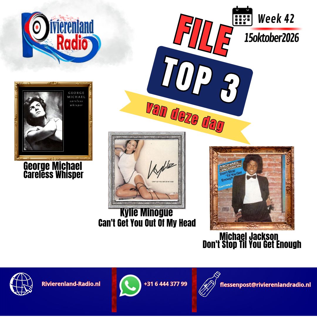 File Top 3: Drie heerlijke klassiekers voor onderweg bij Rivierenland Radio!
